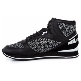 Sneakers Kenzo Runmid con logo nere in pelle e tessuto