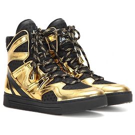 Sneakers alte metallizzate Ninja Marc by Marc Jacobs oro e nero