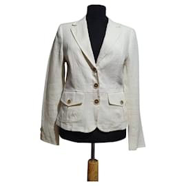 Blazer Weekend Max Mara de lino blanco