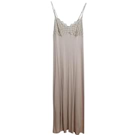 Louis Féraud Kleid beige aus Seide und Modal