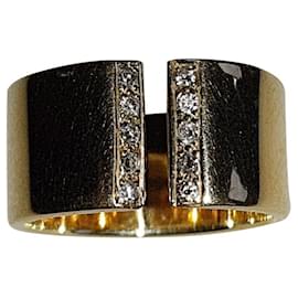 Offener Ring aus Gelbgold und Diamanten - Autre Marque