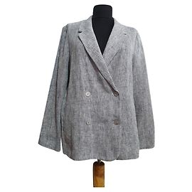 Armand Ventilo Leinen Blazer Blau Grau