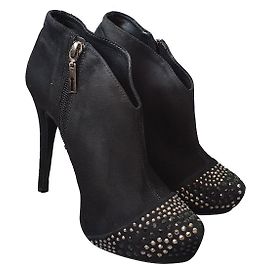 Schutz Wildleder Pumps Schwarz Größe 37