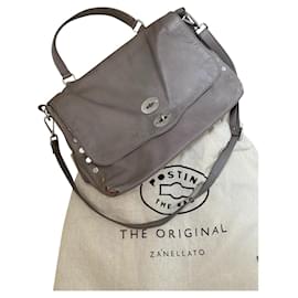 Borsa a mano Zanellato Postina M in pelle di agnello taupe