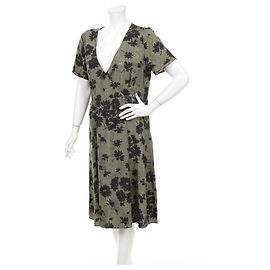 Vestido Noa Noa Wilma Negro Verde Seda Viscosa L