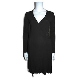 Faith Connexion Schwarzes Wickelkleid