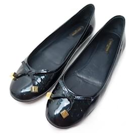 ZAPATILLAS DEBBIE LOUIS VUITTON BALLERINAS 38.5 ZAPATO CHAROL AZUL