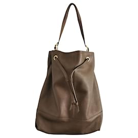 Gerard Darel Handtasche aus Leder Khaki Dunkelbraun