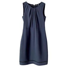 Elie Tahari ärmelloses Sommerkleid blau Triacetat