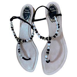 Rene Caovilla Sandalen aus Leder Gold
