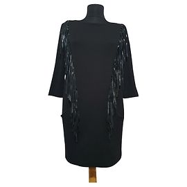 Autre Marque Ana Alcazar Fransenkleid schwarz