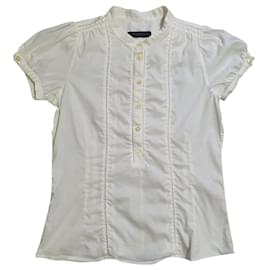 Bruuns Bazaar weiße Baumwoll Bluse Top