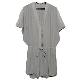Munthe Plus Simonsen Seiden-Overall grau Größe 40
