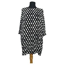 Top Marimekko Jada Noppa Negro Blanco Viscosa 44
