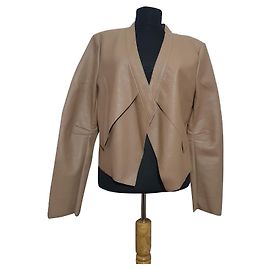 Bcbg Max Azria Kunstlederjacke beige