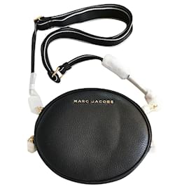 Borsa a tracolla ovale in pelle nera Marc Jacobs