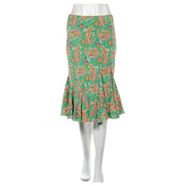 Falda de seda Ralph Lauren