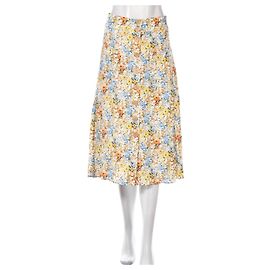 Autre Marque Falda floral Rich and Royal de viscosa y lino