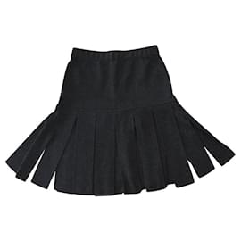 Falda Chanel de lana negra