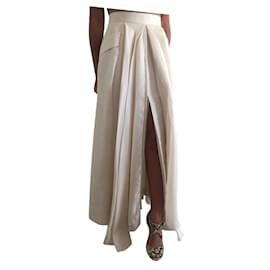 Falda Maxi Dior Organza Crema