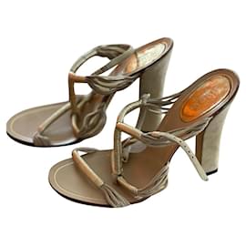 Gucci Sandals Beige Suede