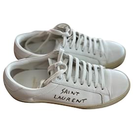Sneakers Saint Laurent in pelle bianca