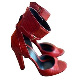 Sandali con tacco Alexander Wang in pelle rossa