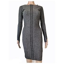 Abito Ellos By Malene Birger Nero Argentato Viscosa