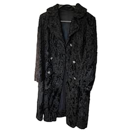 Autre Marque Abrigo de astracán negro en muy buen estado