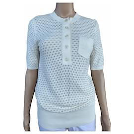 Reiss Strickbluse in Weiß aus Viskose Größe S