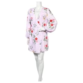 Autre Marque Vestido cruzado Keepsake con estampado floral rosa