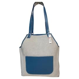 Hermès Jardinier Toile H Tela di jeans blu