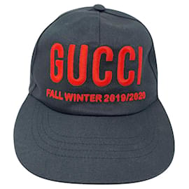 Gucci Baseballkappe aus Baumwolle Blau