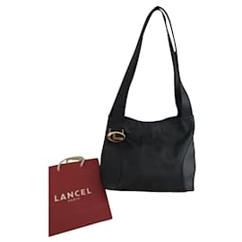 Borsa Lancel in pelle blu navy con cerniera