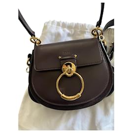 Bolso Chloé Tess de piel rojo oscuro