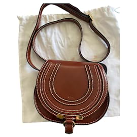 Chloé Marcie Borsa a mano in pelle Cognac