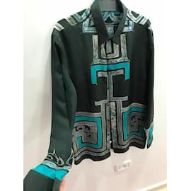 Collezione VERSACE 100% camicia di seta con bottoni - Versace
