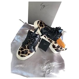Giuseppe Zanotti Sneaker aus Leder Leopard Muster