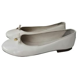 Dolce & Gabbana Ballerinas aus Leder weiß Kinder