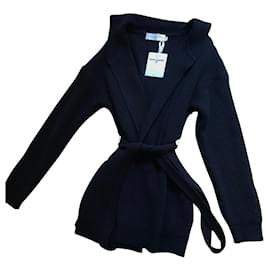 Dior Jacke aus Kaschmir und Wolle Eggshell Navy Blue