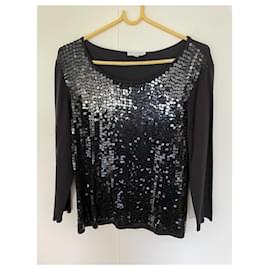 Strass Pullover schwarz Acryl - Autre Marque