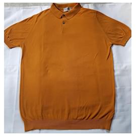 John Smedley Poloshirt Senfgelb Baumwolle