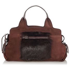 Salvatore Ferragamo Ferragamo Gancini Borsa a Mano Scamosciata