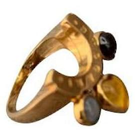 Bulgari Allegra Ring aus Gelbgold mit Amethyst Peridot und Topas