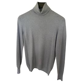 Hellblauer Kaschmirpullover mit Rollkragen - Autre Marque