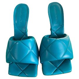 Sandali Lido Bottega Veneta gomma verde scuro