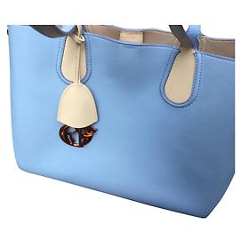 Borsa a mano Christian Dior in pelle beige azzurro chiaro