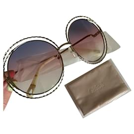 Occhiali da sole Chloé Carlina Twist Rosa Viola Metallo