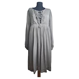 Abito Jessa in seta grigio By Malene Birger