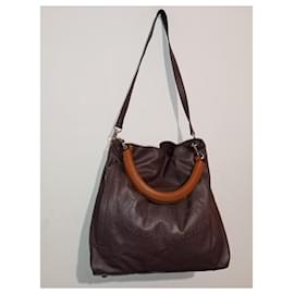 Borsa a mano Louis Vuitton Pelle Ebano Viola Scuro
